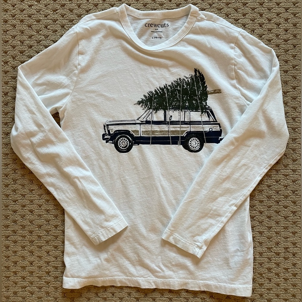 Crewcuts Long Sleeve Cotton TShirt Size Large 10-11, Holiday